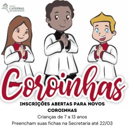 Inscrições para novos coroinhas