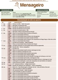 Acesse nosso informativo do mês de agosto