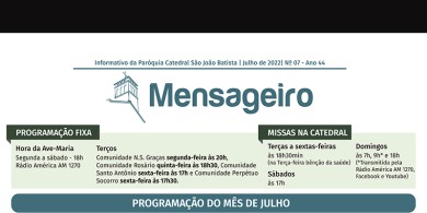 Acesse a versão digital do Mensageiro de julho