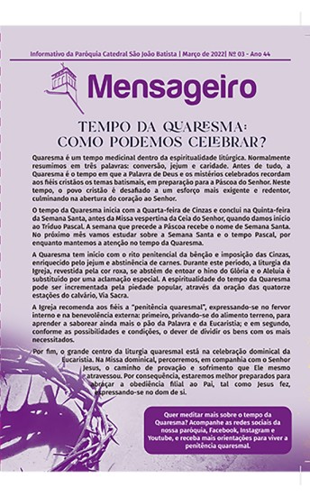 Acesse nosso Mensagem de março