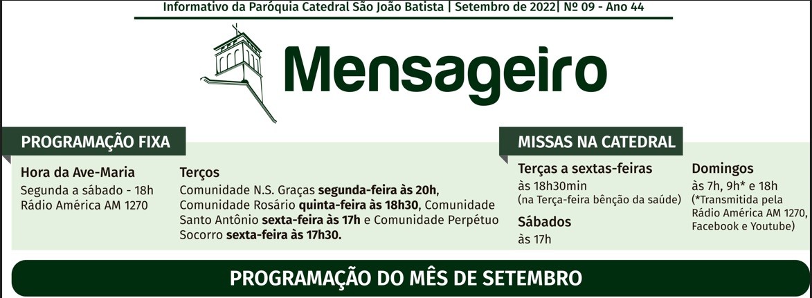 Mensageiro - edição setembro